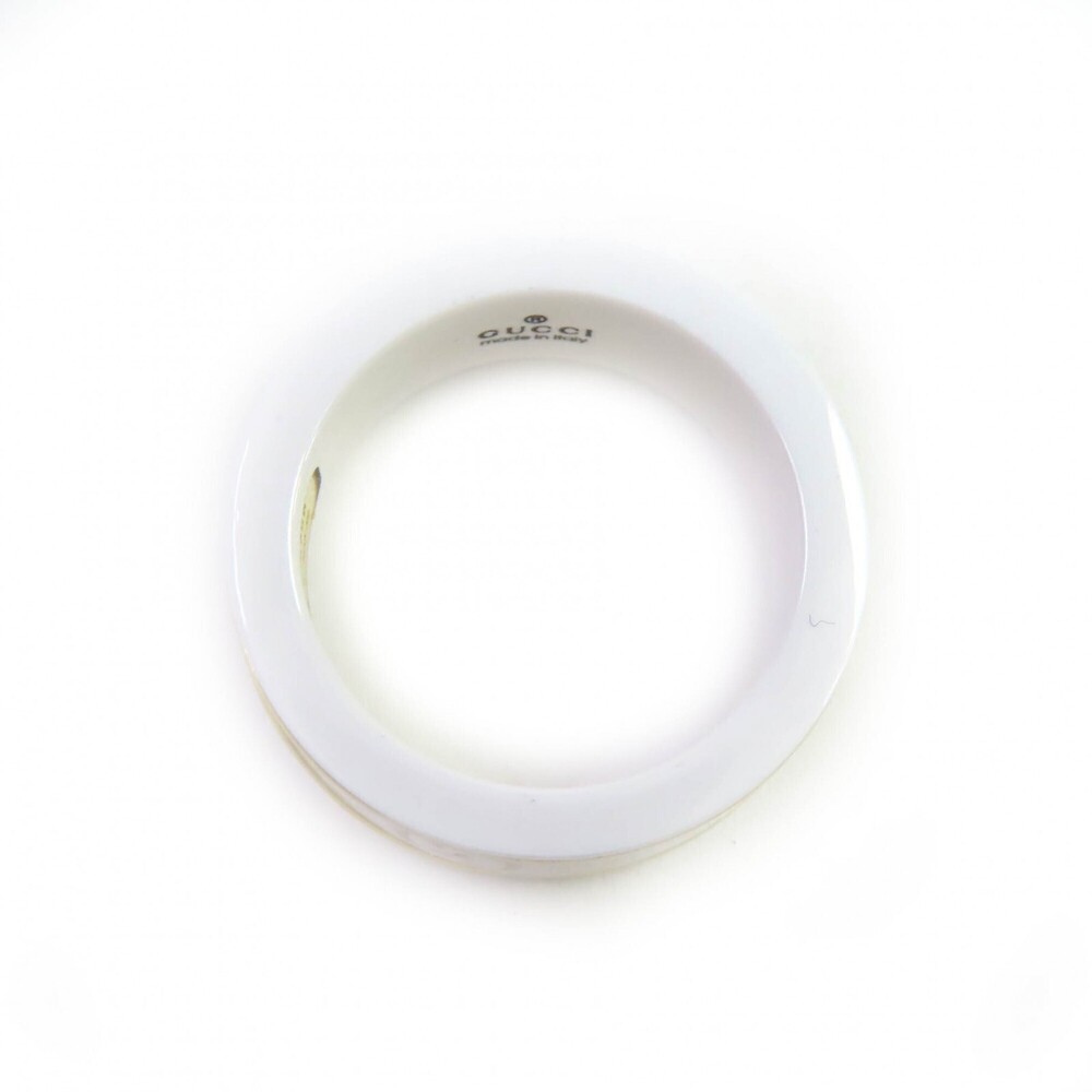 GUCCI Icon Ring, 18K White Gold, Ceramic, 4.5g, Made in Italy, Approx. Japane... - Picture 6 of 11